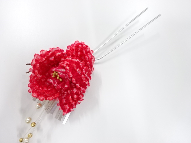 JAPANESE KIMONO / ANTIQUE BIRA BIRA HAIR ACCESSORY / SHIBORI